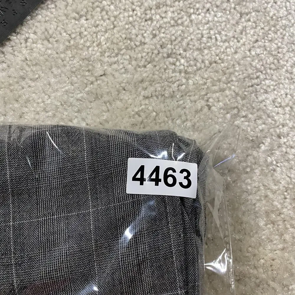 Banana Republic Pants Mens 34x30* Gray Wool Glen Plaid Slim Fit Dress Trousers